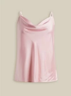Satin Cowl Neck Cami -Clothing Shop 40035009 01564 flat