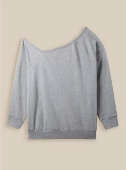 Barbie French Terry Off Shoulder Sweatshirt -Clothing Shop 40045011 07497 av2