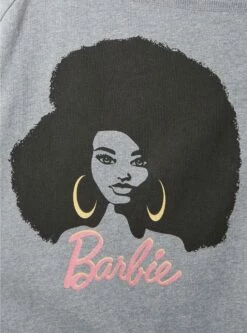 Barbie French Terry Off Shoulder Sweatshirt -Clothing Shop 40045011 07497 av3