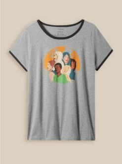 #TORRIDSTRONG We Can Classic Fit Cotton Jersey Crew Neck Ringer Tee