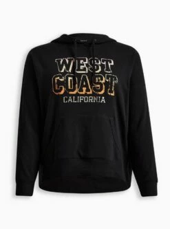 West Coast Relaxed Fit Cozy Fleece Long Sleeve Hoodie