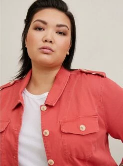 Stretch Twill Peplum Utility Jacket 8 Stretch Twill Peplum Utility Jacket -Clothing Shop 40055360 10328 av3