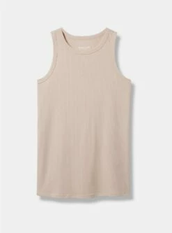 Super Soft Rib High Neck Tank Top -Clothing Shop 40055499 01703 flat