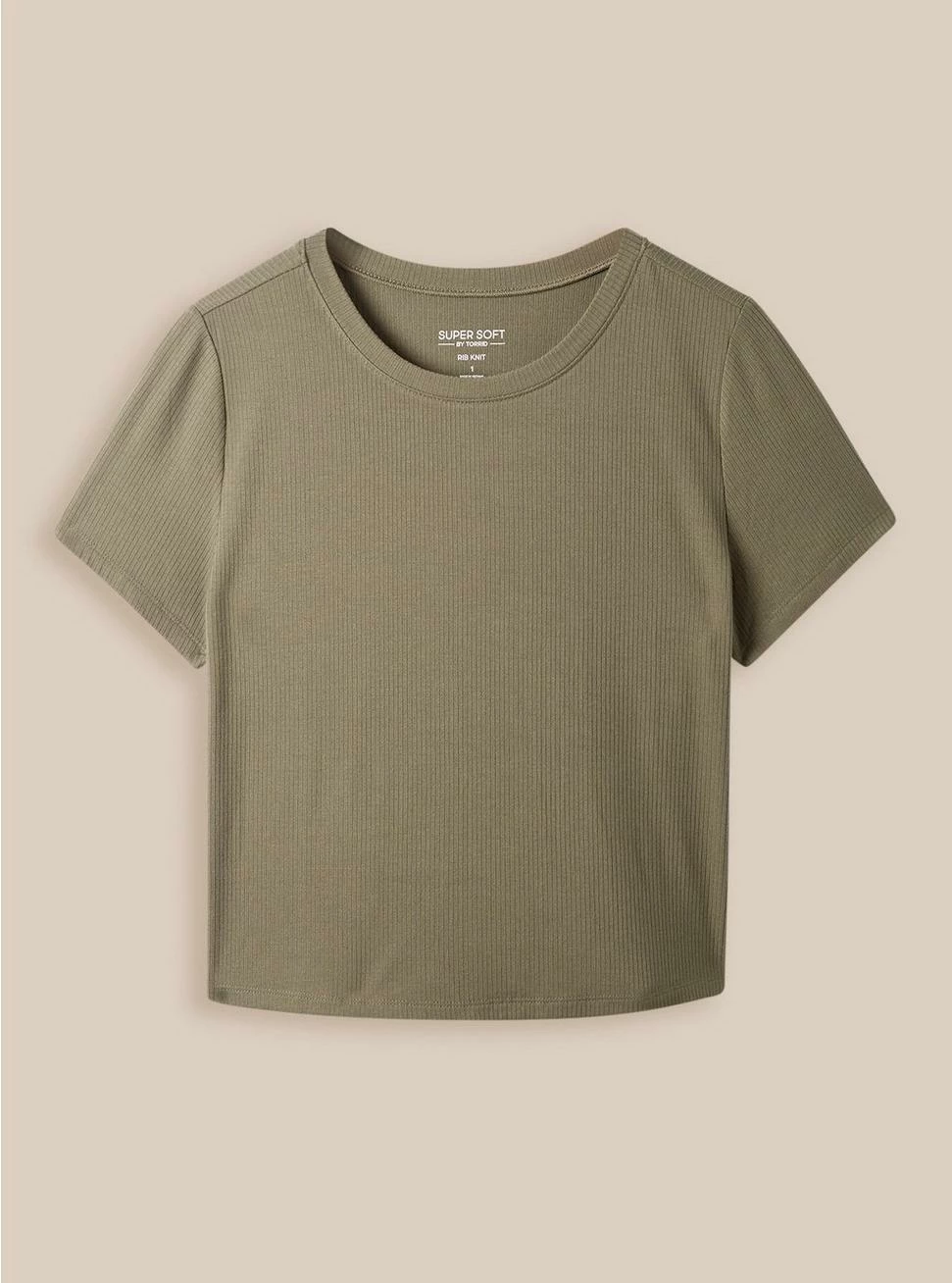 Fitted Super Soft Rib Short Sleeve Baby Tee 4 Fitted Super Soft Rib Short Sleeve Baby Tee - Image 4