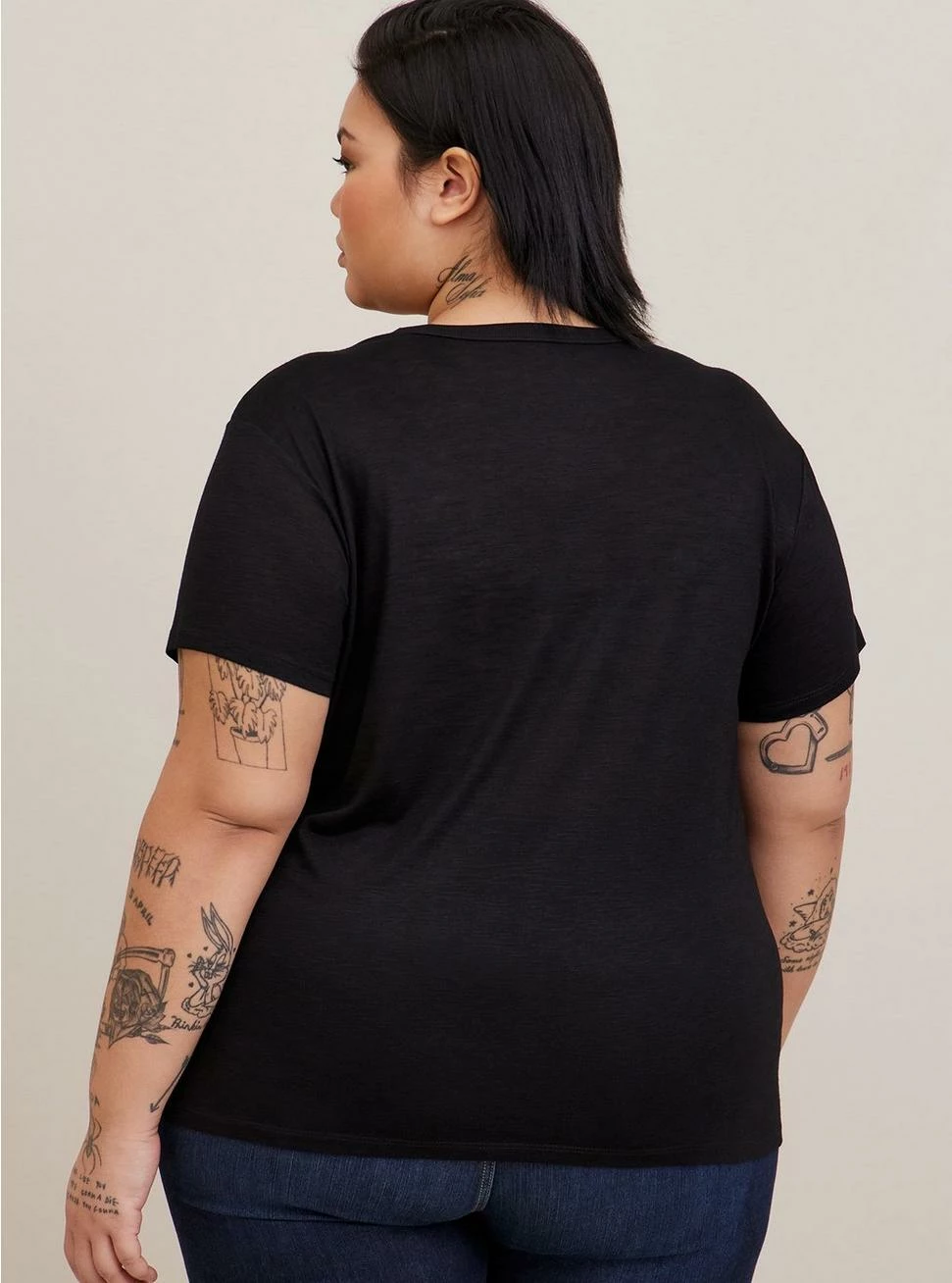 Relaxed Fit Feather Soft Slub V-Mesh Inset Tee 3 Relaxed Fit Feather Soft Slub V-Mesh Inset Tee - Image 3