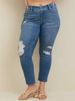 Perfect Boyfriend Ankle Premium Stretch Mid-Rise Jean