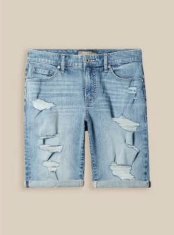 Boyfriend Bermuda Vintage Stretch Mid-Rise Short 7 Boyfriend Bermuda Vintage Stretch Mid-Rise Short -Clothing Shop 40060479 10377 flat