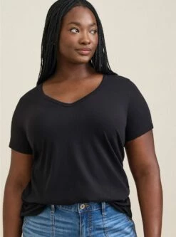 Girlfriend Signature Jersey V-Neck Tee