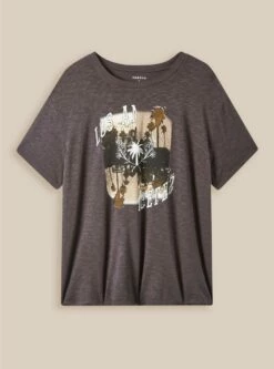 LA Abstract Relaxed Fit Super Soft Slub Crew Neck Tee