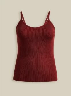 Fitted Ribbed Pullover Cami Sweater -Clothing Shop 40085146 01558 flat