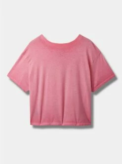 Palm Springs Relaxed Fit Signature Jersey Crew Neck Crop Tee -Clothing Shop 40085421 05490 av2