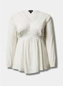 Babydoll Eyelet Top -Clothing Shop 40085945 06452 flat