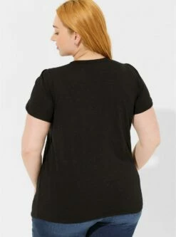 Cotton Slub Jersey Crew Neck Tulip Sleeve Tee -Clothing Shop 40086194 00684 av3