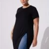 Super Soft Crew Neck Split Front Tunic