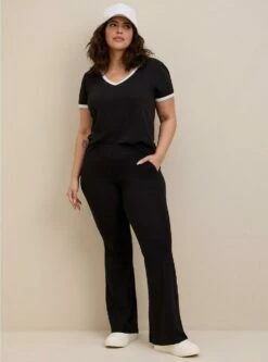 Super Soft Slub V-Neck Ringer Tee