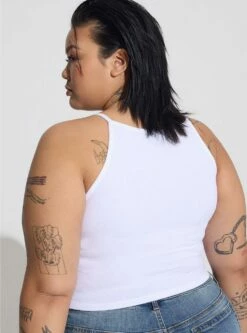 Everyday Rib High Neck Crop Tank 6 Everyday Rib High Neck Crop Tank -Clothing Shop 40100010 05590 av2