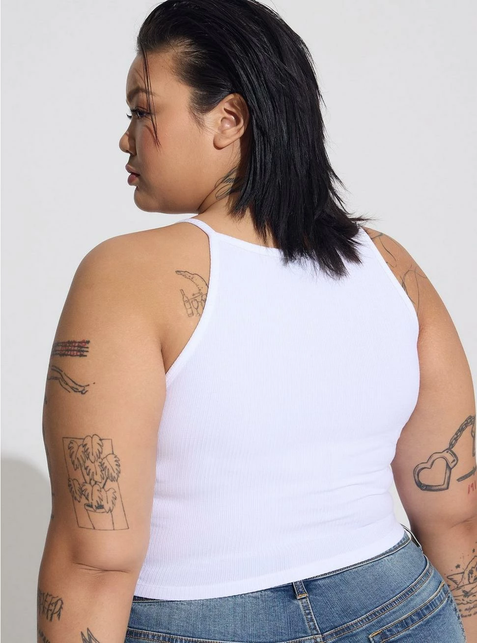 Everyday Rib High Neck Crop Tank 3 Everyday Rib High Neck Crop Tank - Image 3