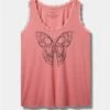 Butterfly Cotton Scoop Neck Tank