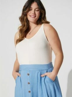 Midi Chambray Button Up Tiered Skirt -Clothing Shop 40105954 07501 av3