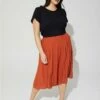 Midi Eyelet Aline Skirt