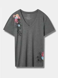 Wild Flowers Signature Jersey V-Neck Easy Tee