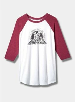 Torrid Strong Be Kind Super Soft Slub Crew Neck Elbow Sleeve Raglan Tee