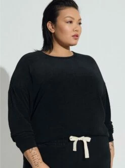 Terry Cloth Long Sleeve Beach Sweatshirt