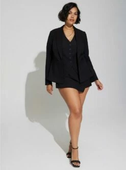 Studio Refined Crepe Peplum Blazer