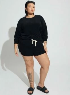 Terry Cloth Split Side Beach Short