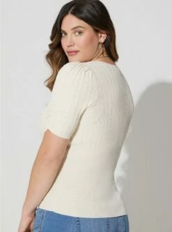 Fitted Pullover V-neck Sweater -Clothing Shop 40155036 10327 av2