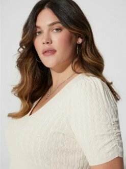 Fitted Pullover V-neck Sweater -Clothing Shop 40155036 10327 av3