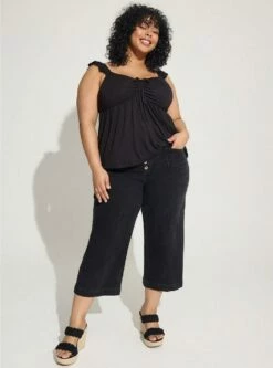 Crop Wide Leg Classic Denim High-Rise Jean