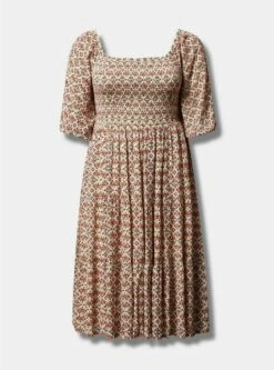 Midi Gauze Off The Shoulder Tiered Dress -Clothing Shop 40186016 10327 flat