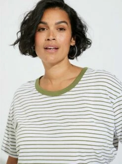 Relaxed Signature Jersey Crew Neck Crop Tee -Clothing Shop 40200045 06915 av3