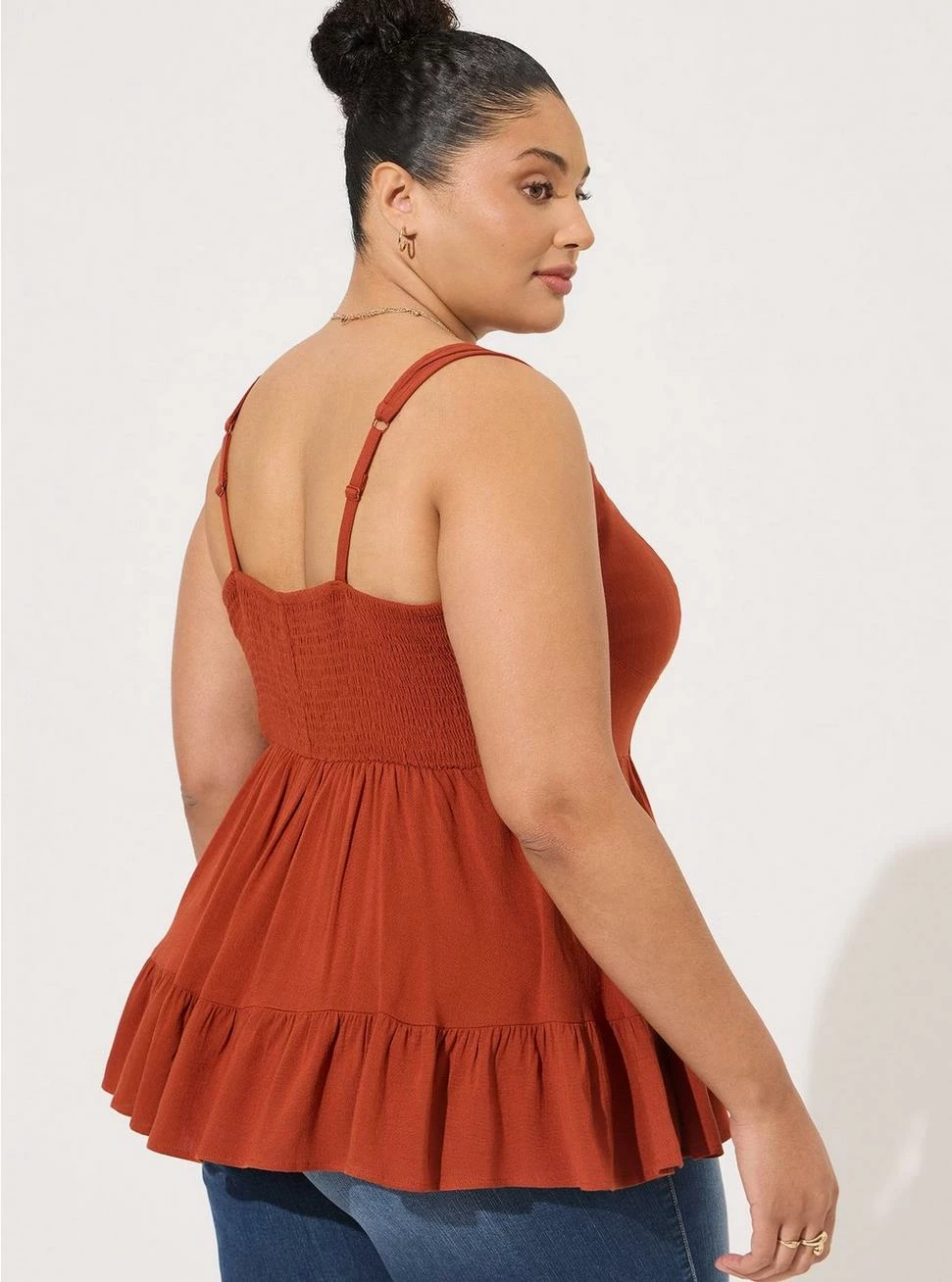 Fit And Flare Rayon Slub Corset Tank 3 Fit And Flare Rayon Slub Corset Tank - Image 3