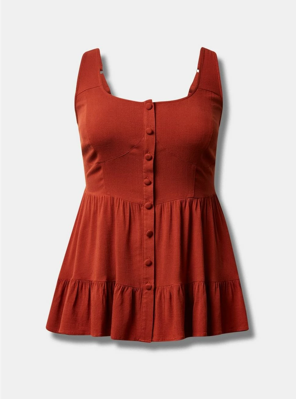 Fit And Flare Rayon Slub Corset Tank 5 Fit And Flare Rayon Slub Corset Tank - Image 5