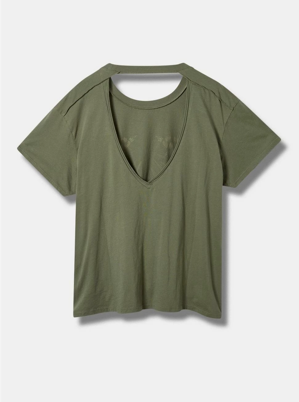 Floral Desert Relaxed Fit Cotton Crew Neck Open Back Distressed Tee 3 Floral Desert Relaxed Fit Cotton Crew Neck Open Back Distressed Tee - Image 3