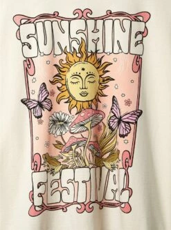 Sunshine Relaxed Fit Cotton Jersey Crew Neck Long Sleeve Crop Tee -Clothing Shop 40200779 00140 av3