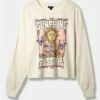 Sunshine Relaxed Fit Cotton Jersey Crew Neck Long Sleeve Crop Tee