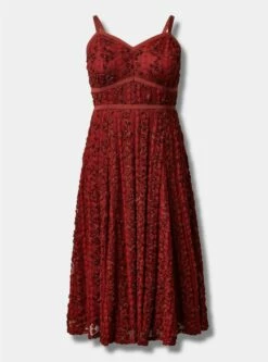 Tea Length Lace Sweetheart Dress -Clothing Shop 40200973 02785 flat
