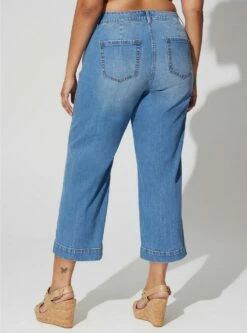 Crop Wide Leg Vintage Stretch Mid-Rise Jean -Clothing Shop 40215116 10484 av2