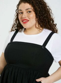 Retro Chic Midi Woven Shadow Tank Skater Dress -Clothing Shop 40245124 00684 av2